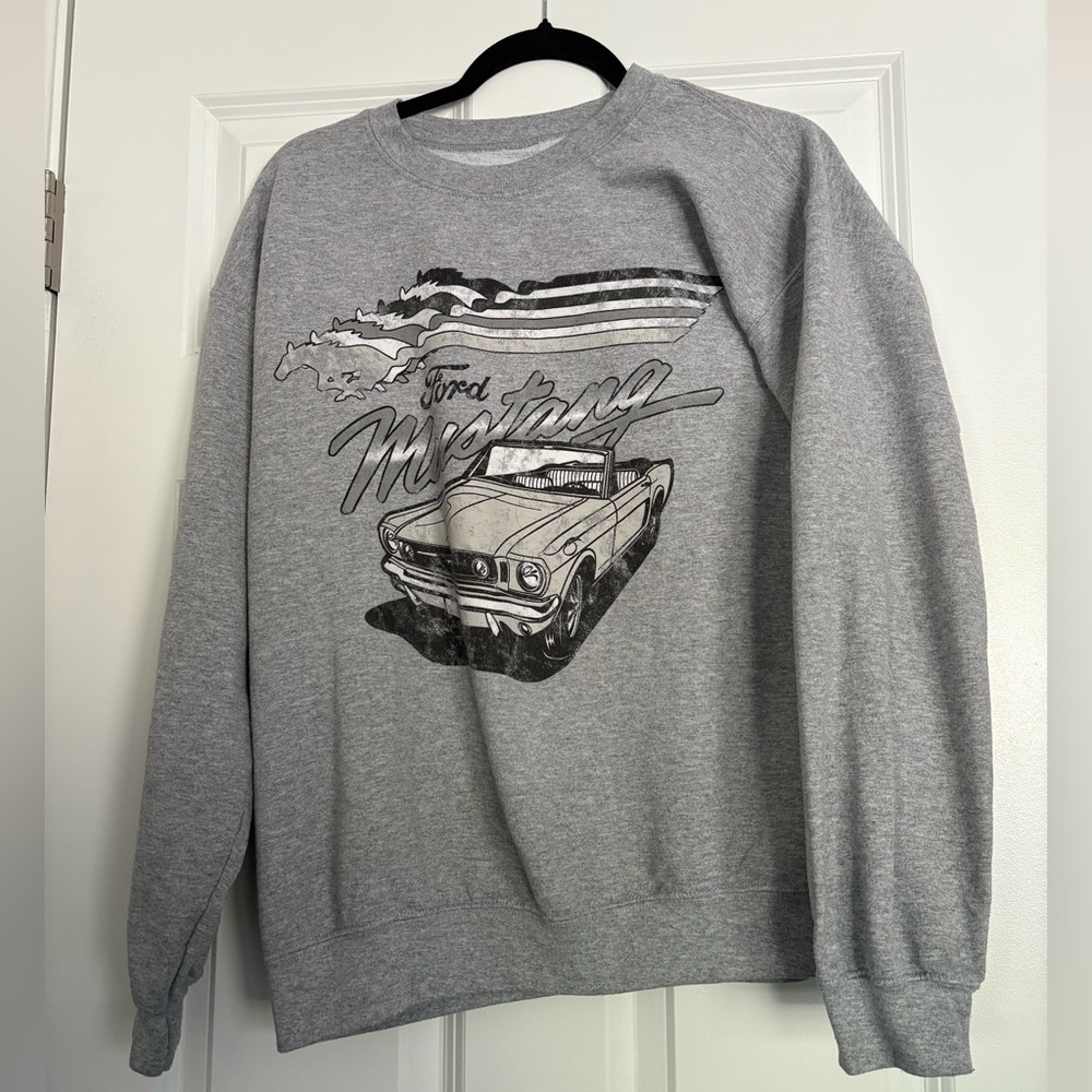 Ford Mustang Gray Crewneck Sweater